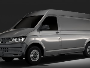 volkswagen transporter van l2h2 t6 2017 Modèle 3D