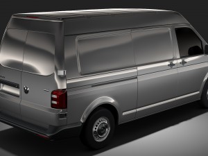 volkswagen transporter van l2h2 t6 2017 Modèle 3D