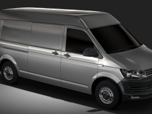 volkswagen transporter van l2h2 t6 2017 Modèle 3D