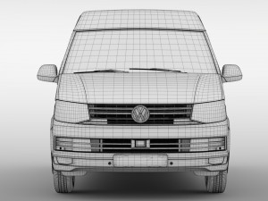 volkswagen transporter van l2h2 t6 2017 Modèle 3D