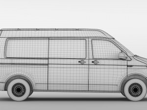 volkswagen transporter van l2h2 t6 2017 Modèle 3D