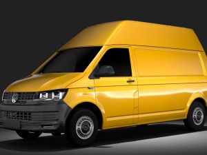 volkswagen transporter van l2h3 t6 2017 3D 모델