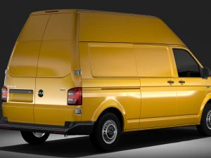 volkswagen transporter van l2h3 t6 2017 3D Model