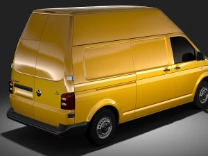 volkswagen transporter van l2h3 t6 2017 3D Model
