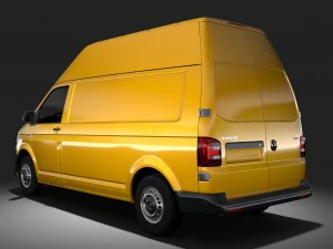 volkswagen transporter van l2h3 t6 2017 3D Model