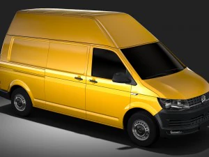 volkswagen transporter van l2h3 t6 2017 3D Model