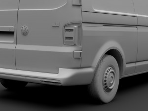 volkswagen transporter van l2h3 t6 2017 3D 모델