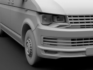 volkswagen transporter van l2h3 t6 2017 3D Model