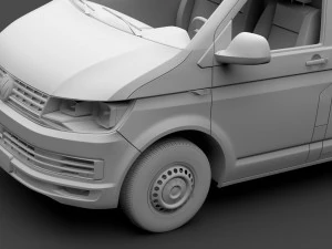 volkswagen transporter van l2h3 t6 2017 3D Model
