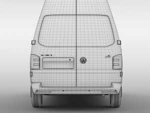 volkswagen transporter van l2h3 t6 2017 3D 모델