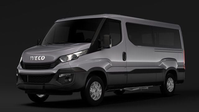 iveco daily window van l2h1 2017 3Dモデル .c4d .max .obj .3ds .fbx .stl .blend 