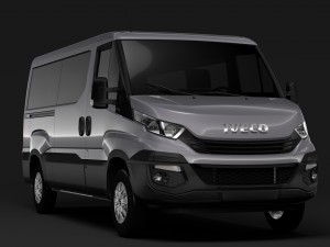 iveco daily window van l2h1 2017 3Dモデル