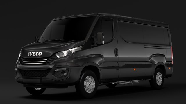 iveco daily van l2h1 2017 3D Model .c4d .max .obj .3ds .fbx .stl .blend 
