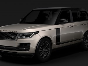 range rover autobiography hybrid l405 2018 Modelo 3D