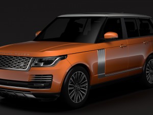 range rover autobiography p400e l405 2018 3D Model