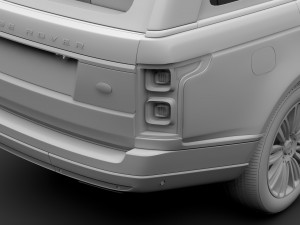 range rover autobiography p400e l405 2018 3D Model