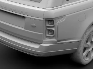 range rover hybrid l405 2018 3D Model