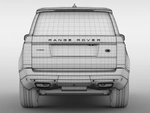 range rover hybrid l405 2018 3D Model