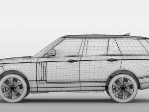 range rover hybrid l405 2018 3D Model