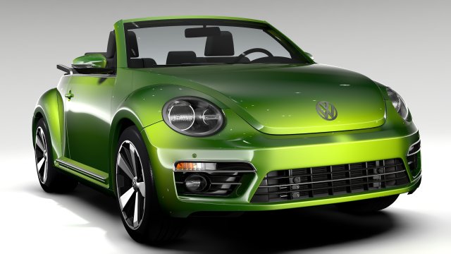 vw beetle convertible turbo 2018 Modelo 3D .c4d .max .obj .3ds .fbx .stl .blend 