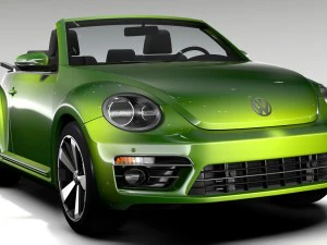 vw beetle convertible turbo 2018 3D Model