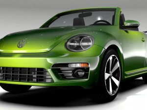 vw beetle convertible turbo 2018 3D Model
