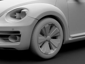 vw beetle convertible turbo 2018 Modelo 3D