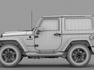 jeep wrangler chief jk 2017 Modelo 3D