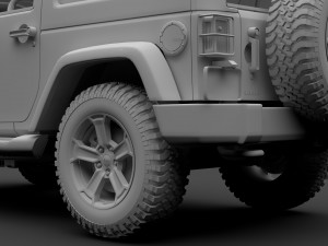 jeep wrangler chief jk 2017 Modelo 3D