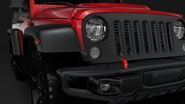 jeep wrangler 6x6 rubicon recon jk 2017 3D Model .c4d .max .obj .3ds .fbx .stl .blend 