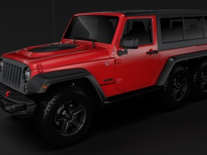 jeep wrangler 6x6 rubicon recon jk 2017 3D Model