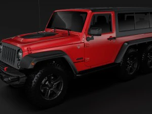 jeep wrangler 6x6 rubicon recon jk 2017 3D Model