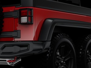 jeep wrangler 6x6 rubicon recon jk 2017 3D Model