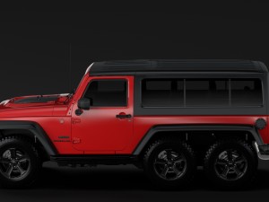 jeep wrangler 6x6 rubicon recon jk 2017 3D Model