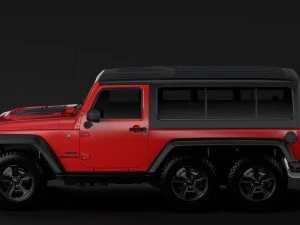 jeep wrangler 6x6 rubicon recon jk 2017 3D Model