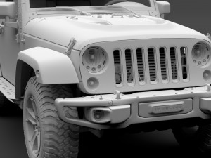 jeep wrangler 6x6 rubicon recon jk 2017 3D Model