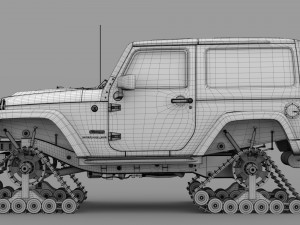 jeep wrangler crawler rubicon recon jk 2017 3D Model