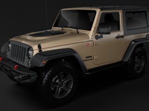 jeep wrangler rubicon recon jk 2017 Modello 3D