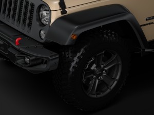 jeep wrangler rubicon recon jk 2017 Modello 3D