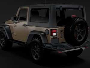 jeep wrangler rubicon recon jk 2017 Modello 3D