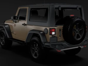 jeep wrangler rubicon recon jk 2017 3D Model