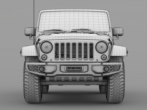 jeep wrangler rubicon recon jk 2017 Modello 3D