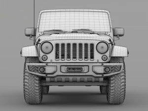 jeep wrangler rubicon recon jk 2017 3D Model
