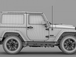 jeep wrangler rubicon recon jk 2017 Modello 3D