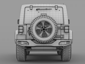 jeep wrangler rubicon recon jk 2017 Modello 3D