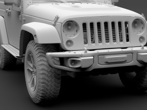 jeep wrangler rubicon recon jk 2017 Modello 3D