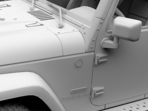 jeep wrangler rubicon recon jk 2017 Modello 3D