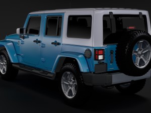 jeep wrangler unlimited chief jk 2017 3D Model