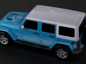 jeep wrangler unlimited chief jk 2017 3D Model