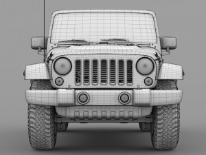 jeep wrangler unlimited chief jk 2017 3D Model